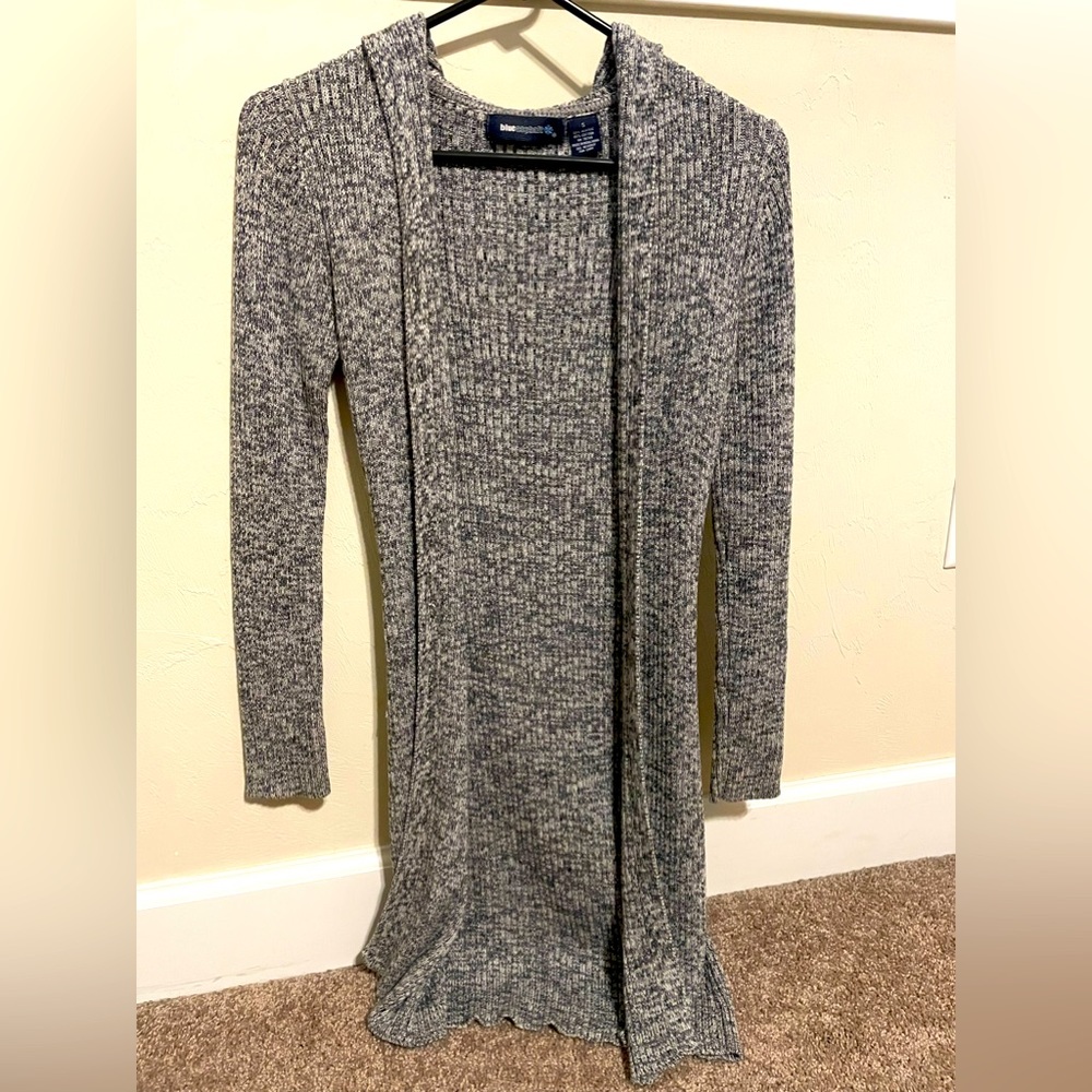 Black/White/Gray Long Cardigan